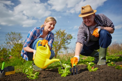 Landscaping payment and invoice process for a garden project